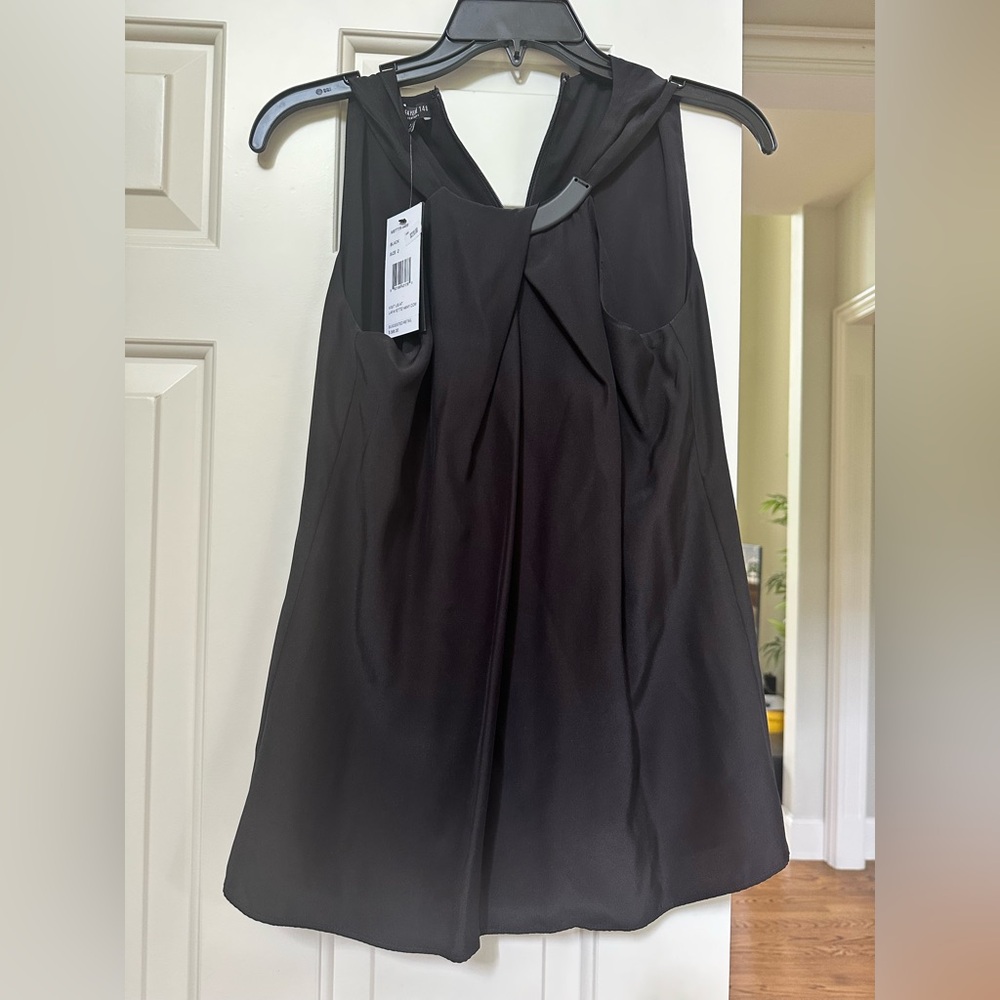 NWT Lafayette 148 New York Black Sleeveless Top